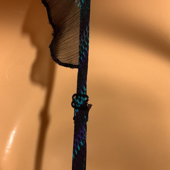 Volcom Summer Dress Navy Blue Black Stripes M - Picture 12 of 15